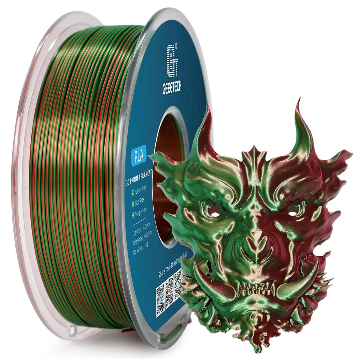 1KG 1.75MM GEEETECH Impression 3D Filament Multicolore PLA/ABS+/PETG/TPU/Résine - Bild 214 von 274