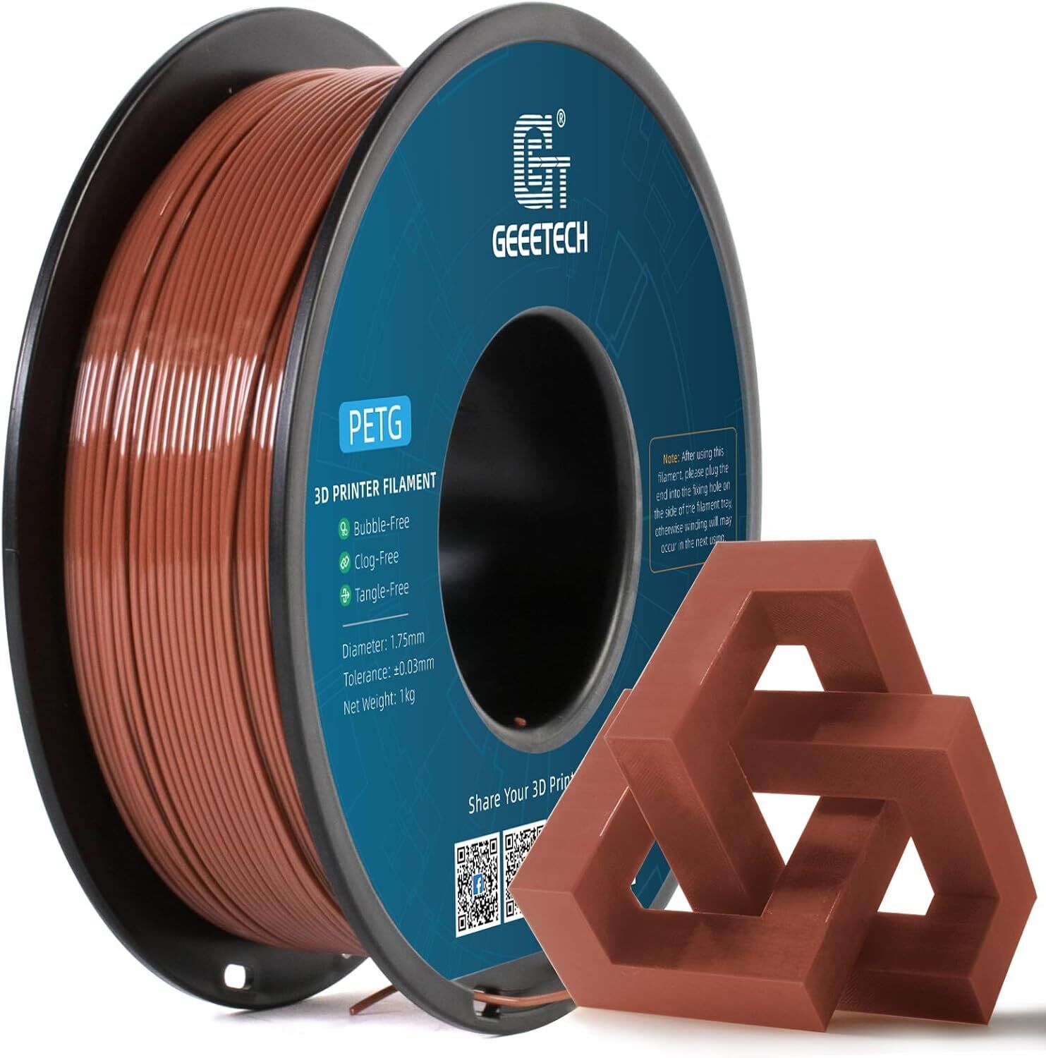 1KG 1.75MM GEEETECH Impression 3D Filament Multicolore PLA/ABS+/PETG/TPU/Résine - Bild 147 von 274