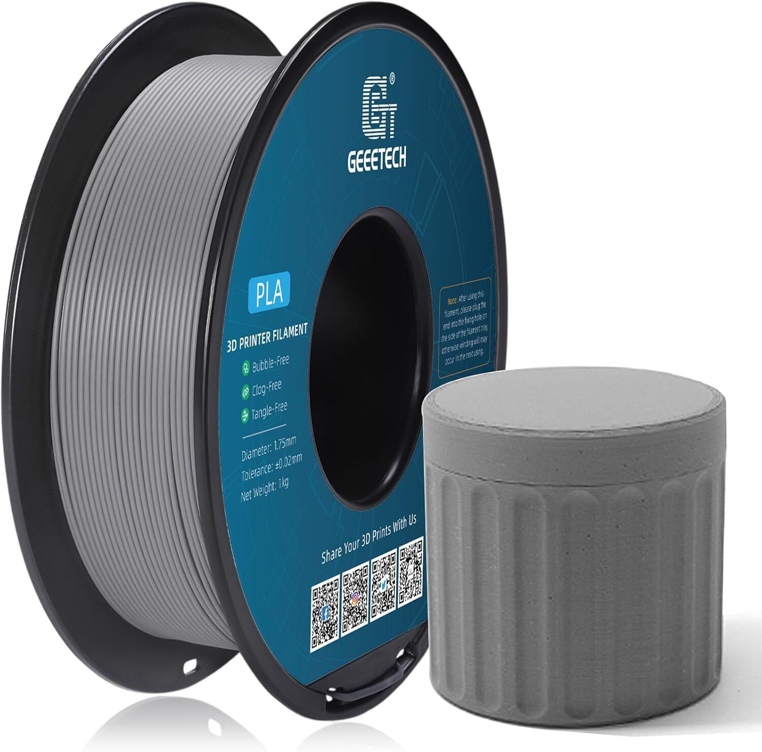 1KG 1.75MM GEEETECH Impression 3D Filament Multicolore PLA/ABS+/PETG/TPU/Résine - Bild 107 von 274