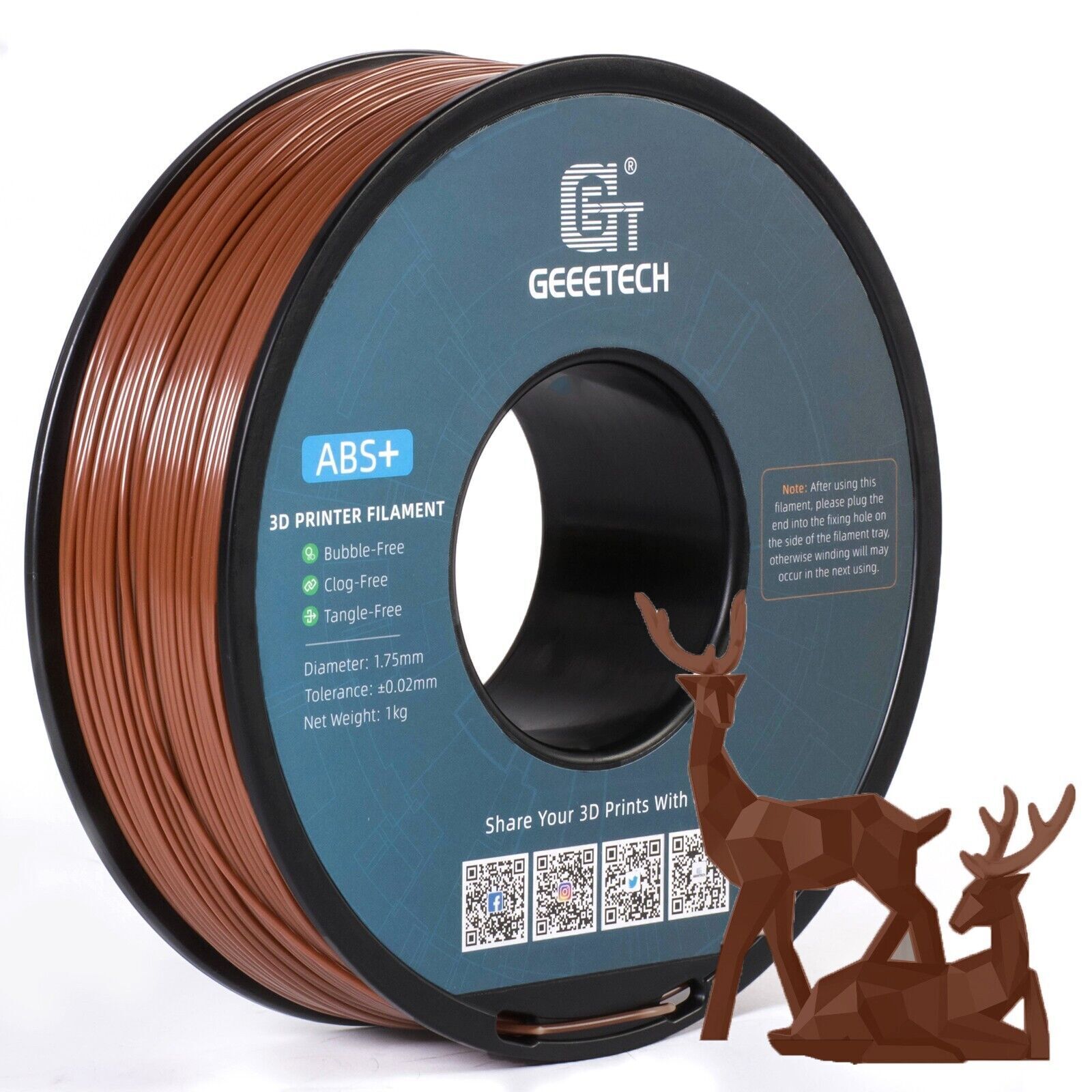 1KG 1.75MM GEEETECH Impression 3D Filament Multicolore PLA/ABS+/PETG/TPU/Résine - Bild 49 von 274