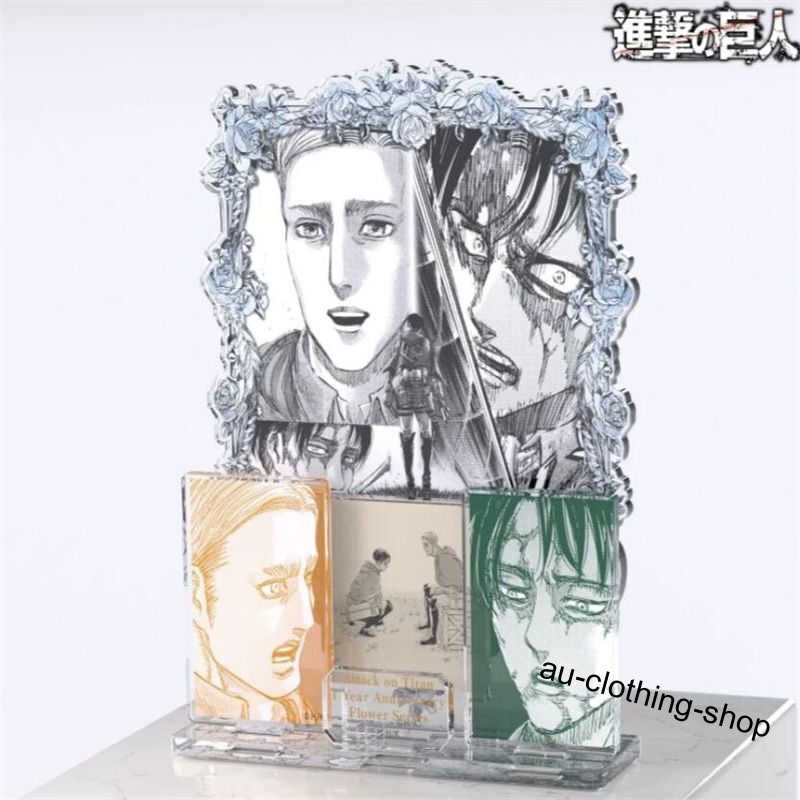 Official Attack On Titan Eren Jaeger Levi Ackerman Acrylic Figure Decor Model - Picture 12 of 21