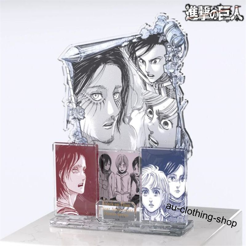 Official Attack On Titan Eren Jaeger Levi Ackerman Acrylic Figure Decor Model - Picture 14 of 21