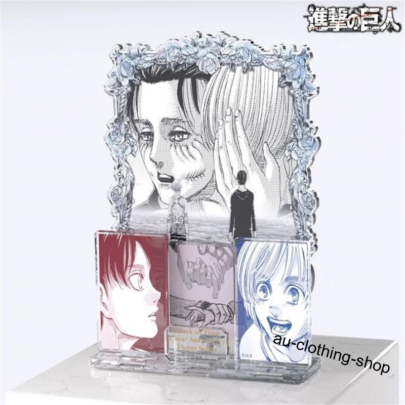 Official Attack On Titan Eren Jaeger Levi Ackerman Acrylic Figure Decor Model - Picture 21 of 21