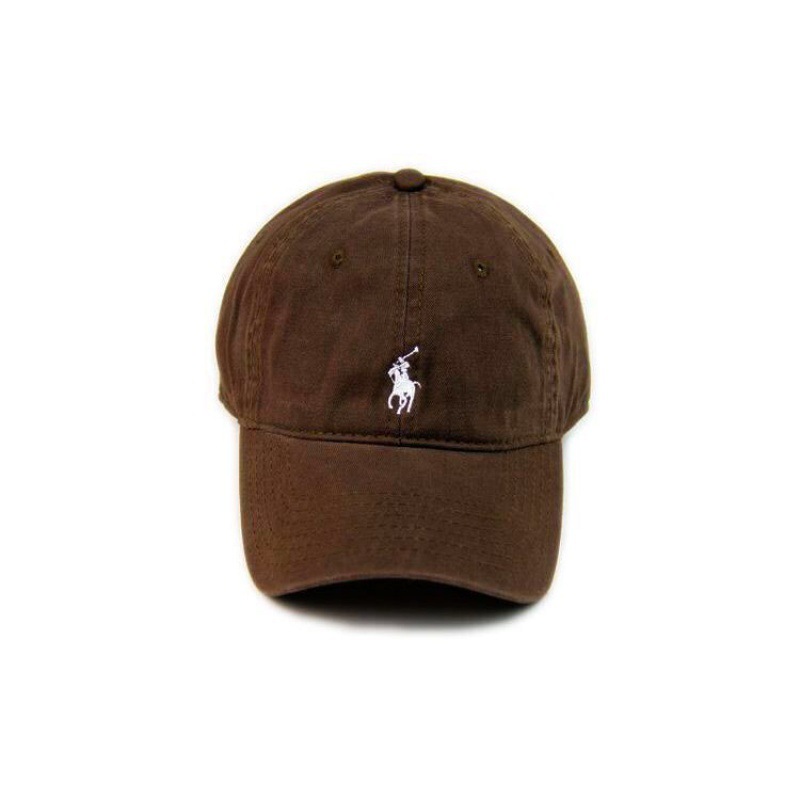 Mens Polo Cap Baseball Hat Beige Black Unisex Classic Hat Adjustable