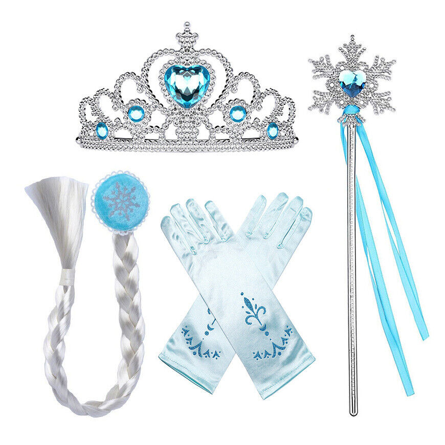 Kids Girls Elsa Princess Summer Birthday Party Tutu Fancy Lace Dress 2-8 Years - Picture 10 of 10