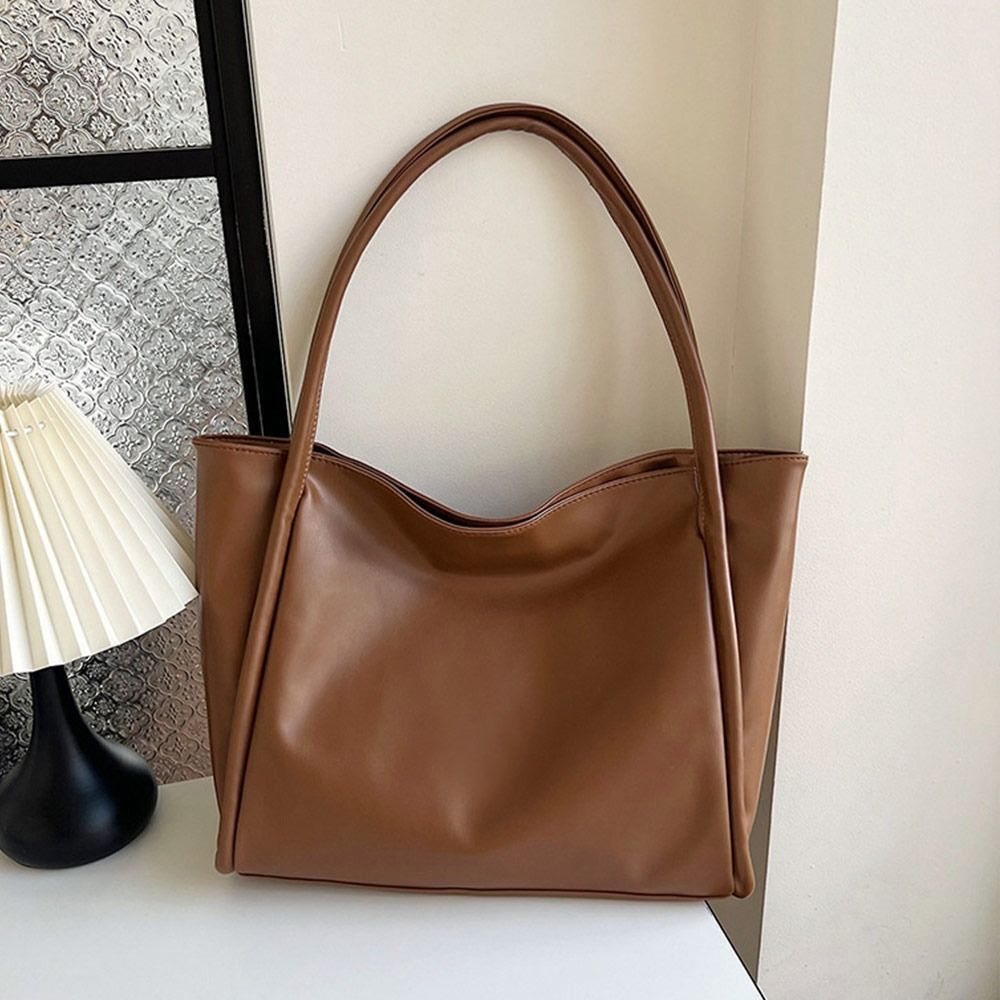 Large-capacity Commute Shoulder Bags PU Leather Work Tote Bag