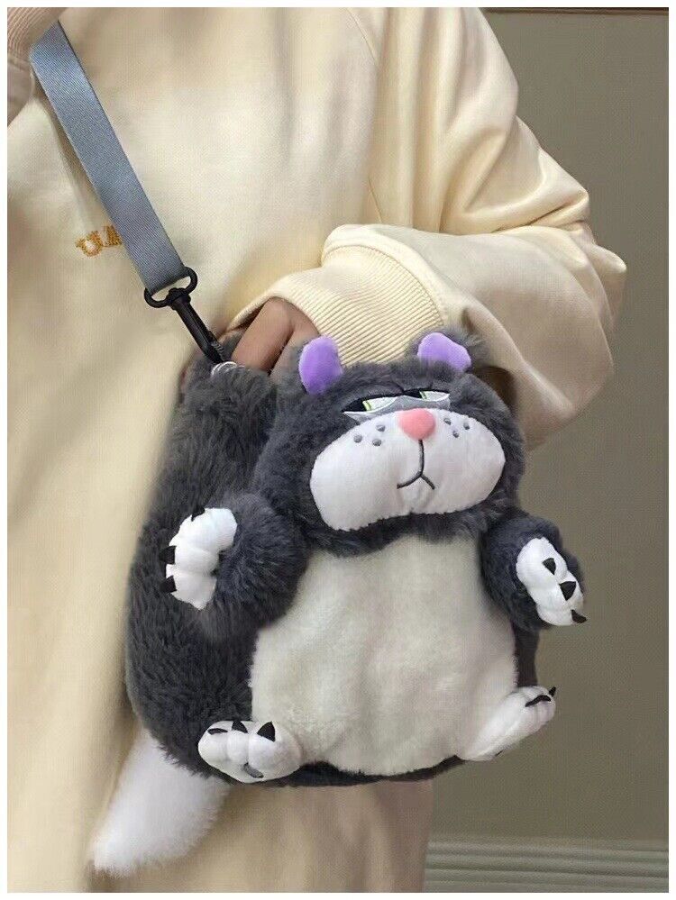 Lucifer Cat Handbag Womens Plush Toy Crossbody Bag Birthday Gift Girls Fluffy - Picture 20 of 26