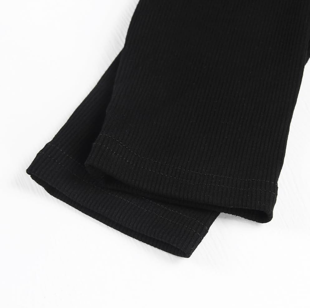 Women's Square Neck Long Sleeve Ribbed Slim Fitted Casual Basic Crop Top - Picture 30 of 95