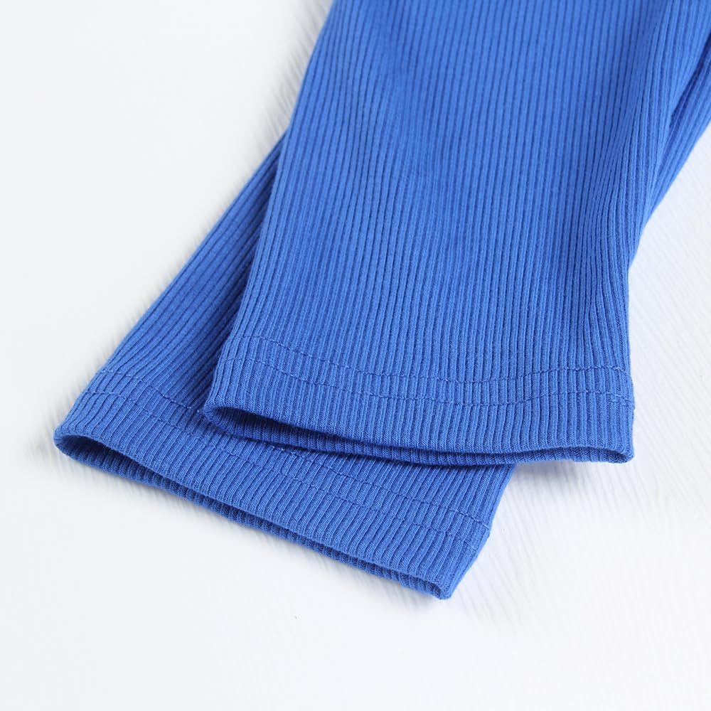 Women's Square Neck Long Sleeve Ribbed Slim Fitted Casual Basic Crop Top - Picture 43 of 95