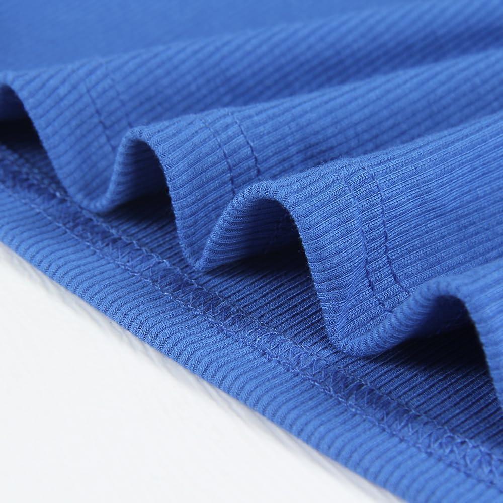 Women's Square Neck Long Sleeve Ribbed Slim Fitted Casual Basic Crop Top - Picture 44 of 95