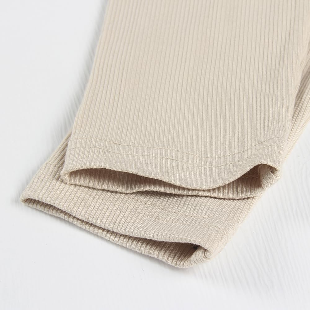 Women's Square Neck Long Sleeve Ribbed Slim Fitted Casual Basic Crop Top - Picture 56 of 95