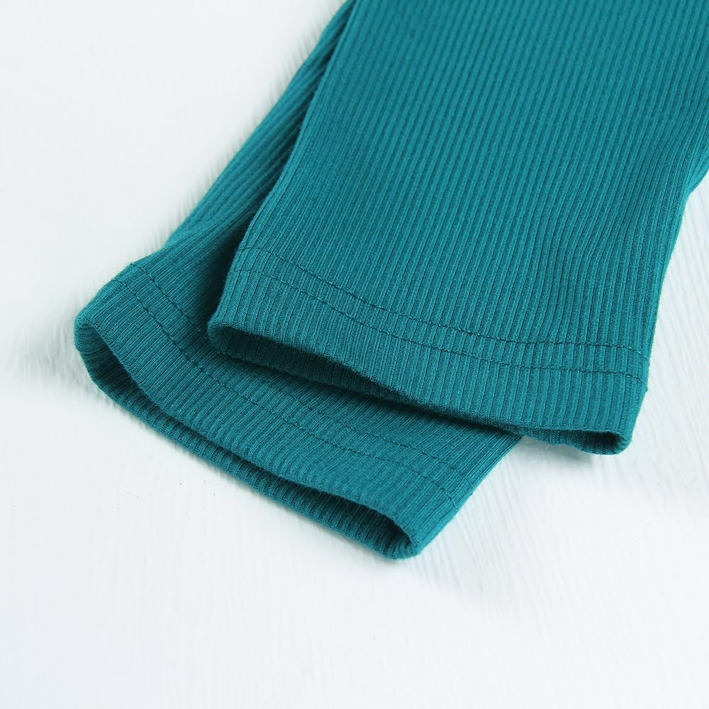 Women's Square Neck Long Sleeve Ribbed Slim Fitted Casual Basic Crop Top - Picture 66 of 95