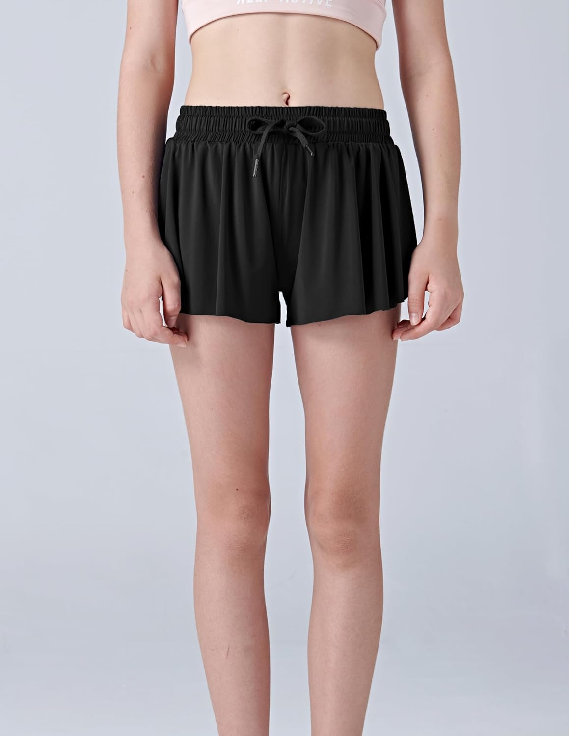 3 Pack Girls 2-in-1 Flowy Shorts with Spandex Liner for Fitness and Sports - Picture 36 of 120
