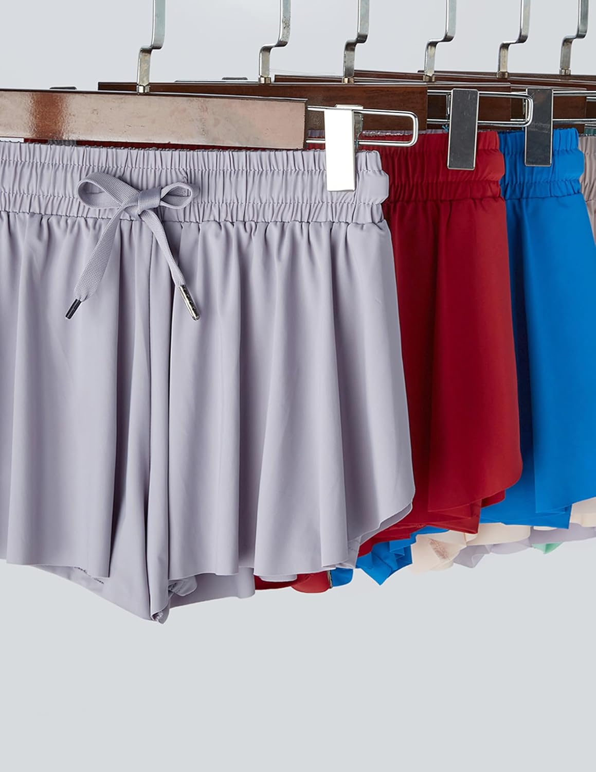 3 Pack Girls 2-in-1 Flowy Shorts with Spandex Liner for Fitness and Sports - Picture 56 of 120