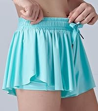 3 Pack Girls 2-in-1 Flowy Shorts with Spandex Liner for Fitness and Sports - Picture 66 of 120