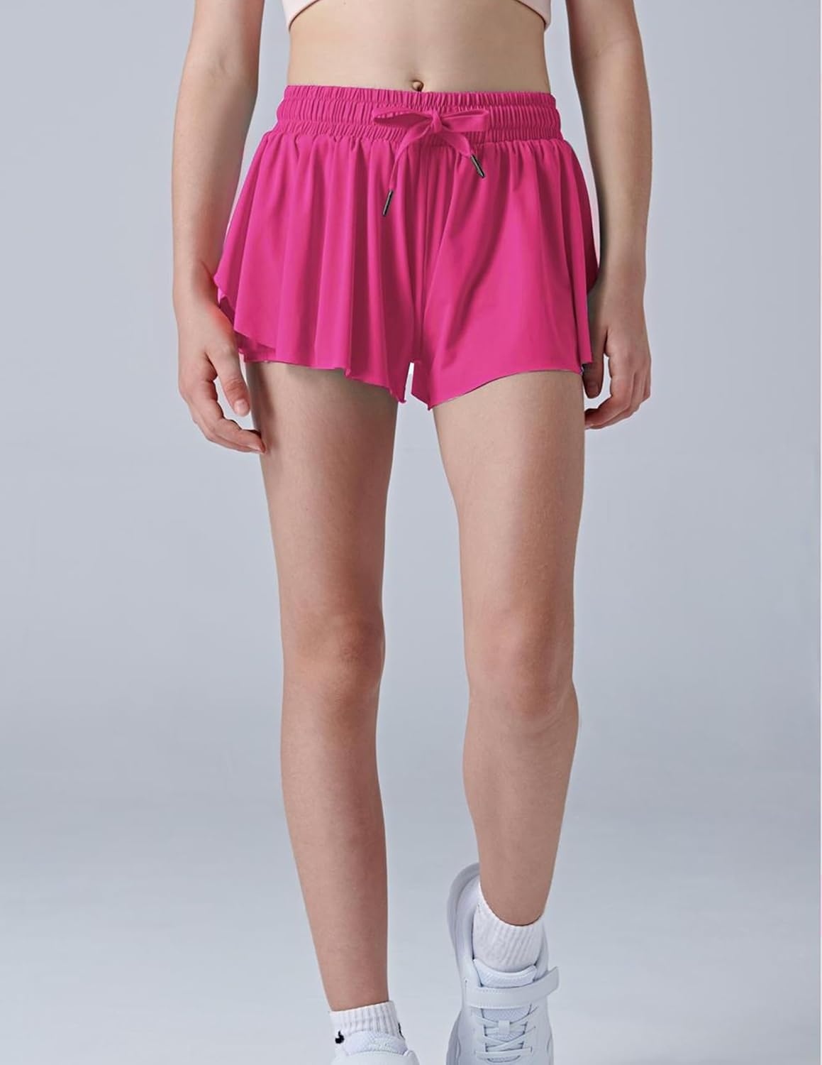 3 Pack Girls 2-in-1 Flowy Shorts with Spandex Liner for Fitness and Sports - Picture 76 of 120
