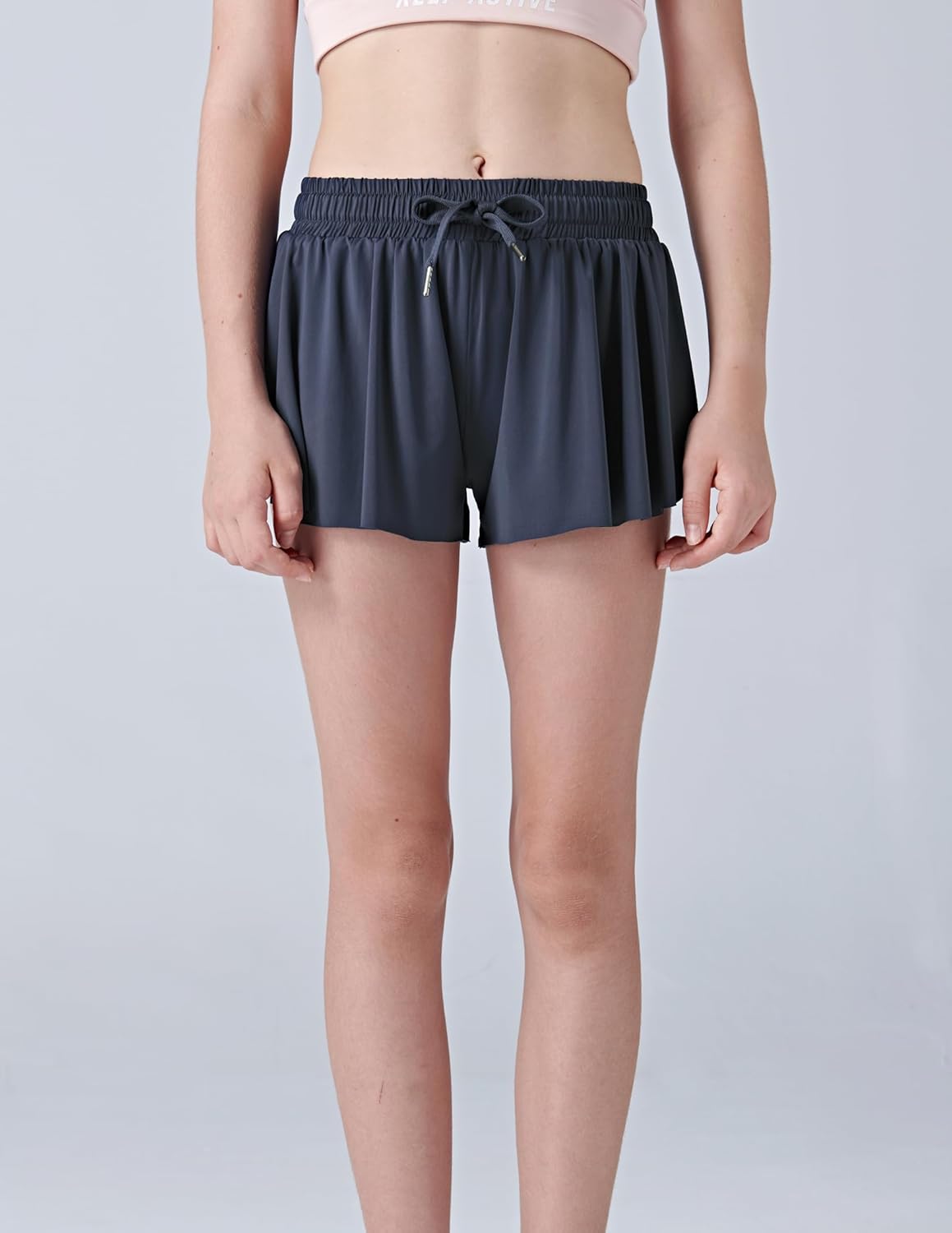 3 Pack Girls 2-in-1 Flowy Shorts with Spandex Liner for Fitness and Sports - Picture 98 of 120