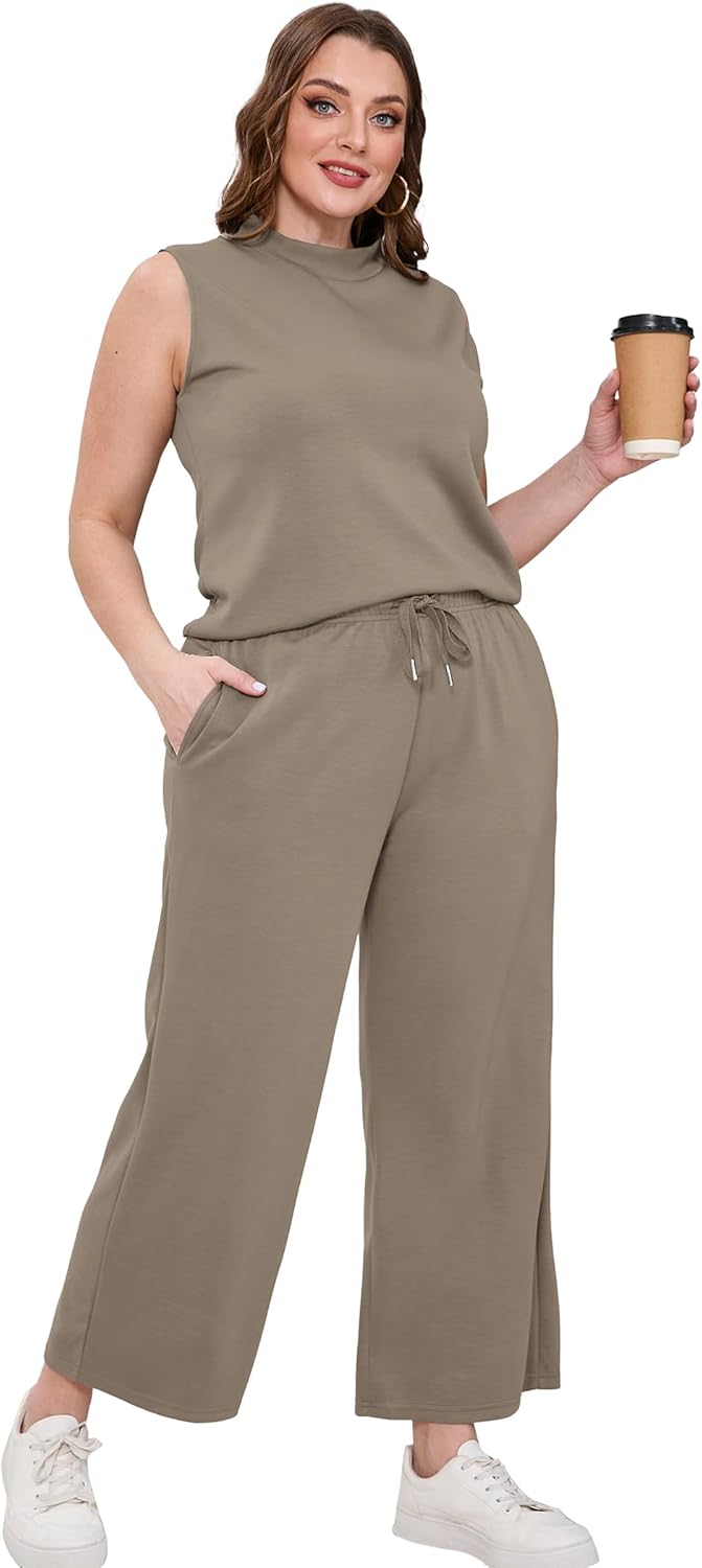 Zweiteiliges Lounge-Set Damen Sommer - Oberteil mit Stehkragen und kurze Hose mit weitem Bein - Bild 28 von 120