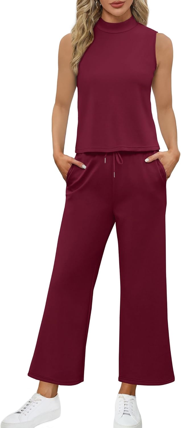 Zweiteiliges Lounge-Set Damen Sommer - Oberteil mit Stehkragen und kurze Hose mit weitem Bein - Bild 93 von 120
