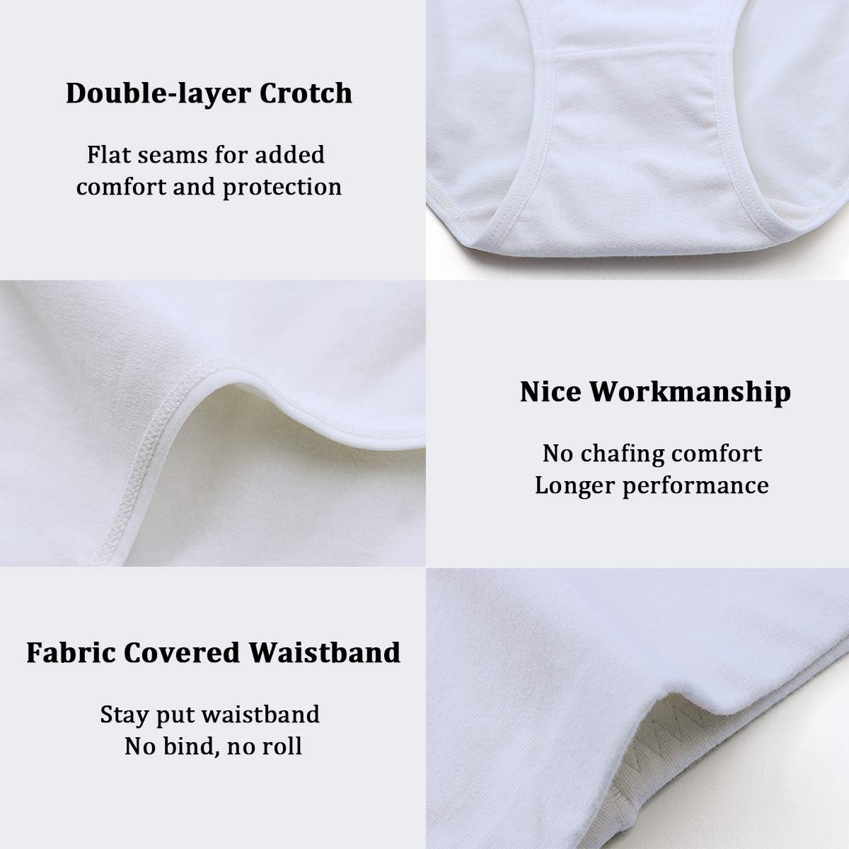 Damen Baumwolle Unterwäsche Hohe Taille Damen Höschen Vollständige Abdeckung Slips 4er Pack - Bild 32 von 58