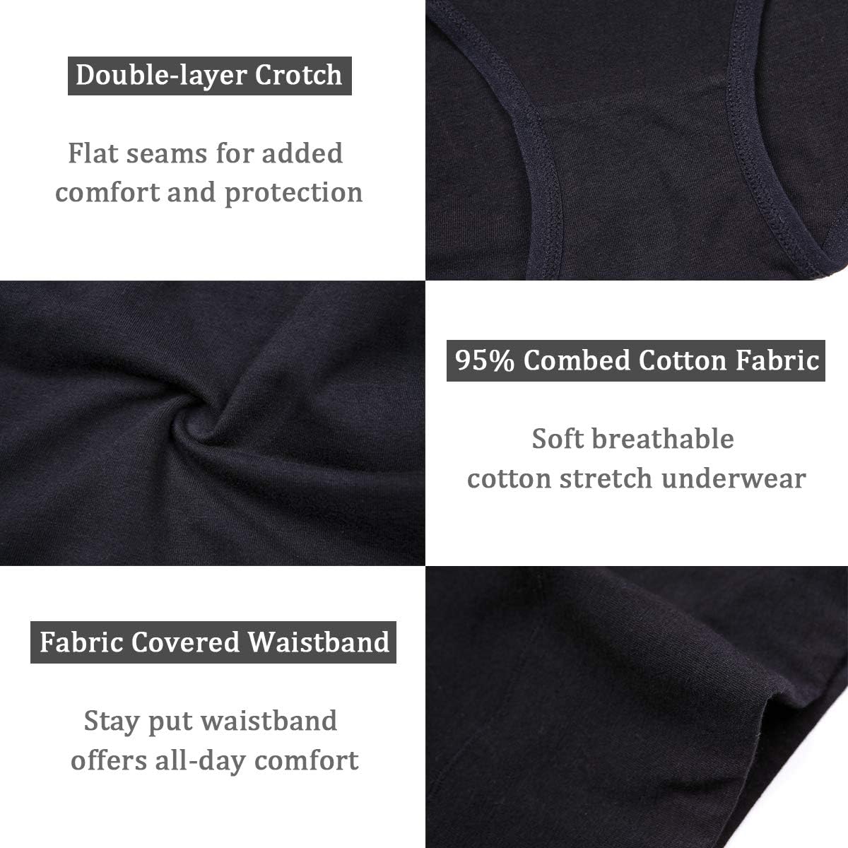 Damen Baumwolle Unterwäsche Hohe Taille Damen Höschen Vollständige Abdeckung Slips 4er Pack - Bild 43 von 58