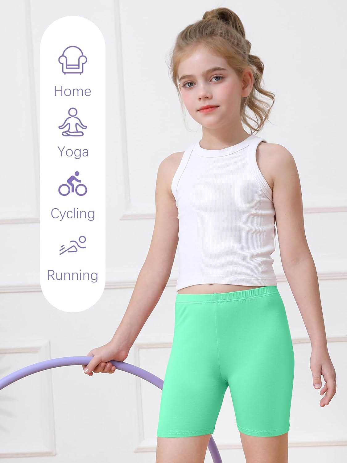 6er Pack Mädchen Fahrradshorts Cartwheel Shorts für Mädchen Kleinkind Kinder Biker Shorts - Bild 33 von 56