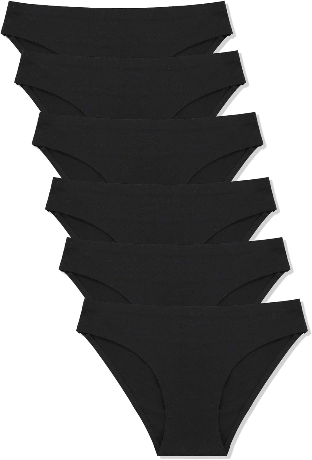 6 Pack Women’s Seamless Hipster No Show Underwear Soft Stretch Bikini Briefs - Picture 39 of 57