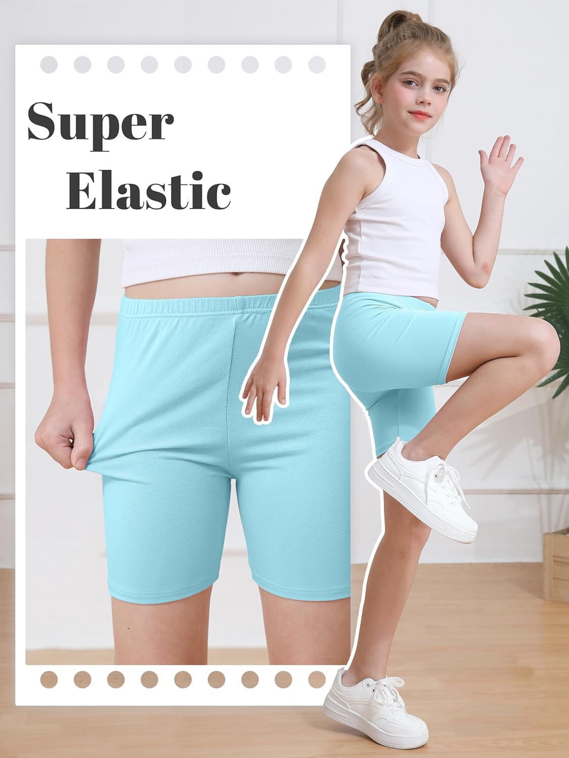 6er Pack Mädchen Fahrradshorts Cartwheel Shorts für Mädchen Kleinkind Kinder Biker Shorts - Bild 49 von 56