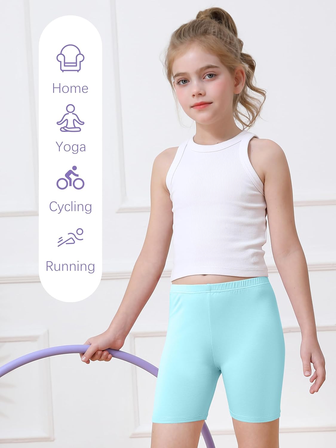 6er Pack Mädchen Fahrradshorts Cartwheel Shorts für Mädchen Kleinkind Kinder Biker Shorts - Bild 50 von 56