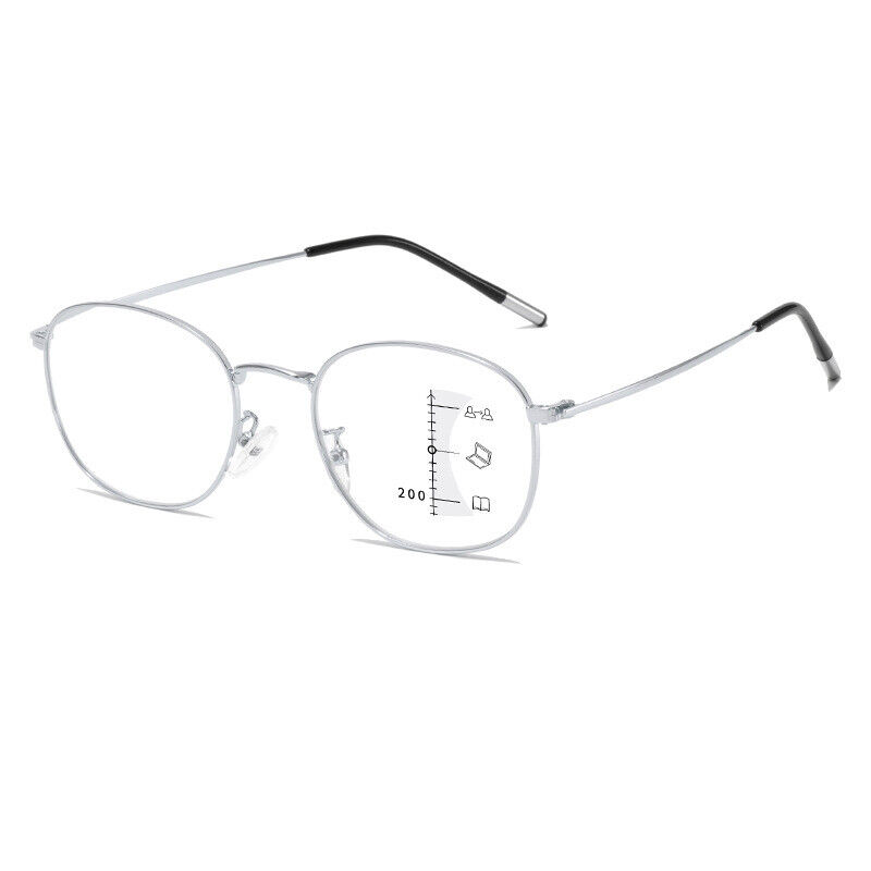 Metall Anti Blaulicht Gleitsicht Multifokale Lesebrille Leicht Lesegerät - Bild 19 von 20