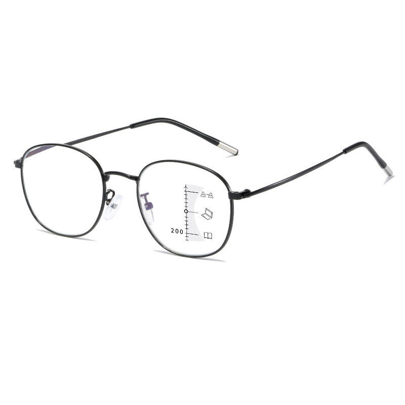 Metall Anti Blaulicht Gleitsicht Multifokale Lesebrille Leicht Lesegerät - Bild 17 von 20
