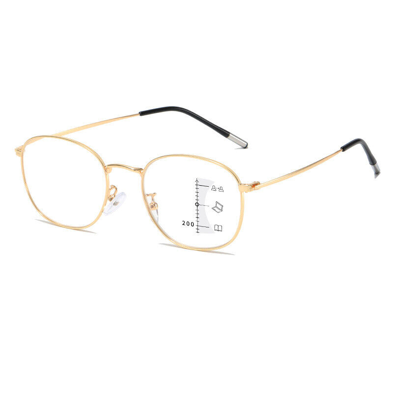 Metall Anti Blaulicht Gleitsicht Multifokale Lesebrille Leicht Lesegerät - Bild 20 von 20
