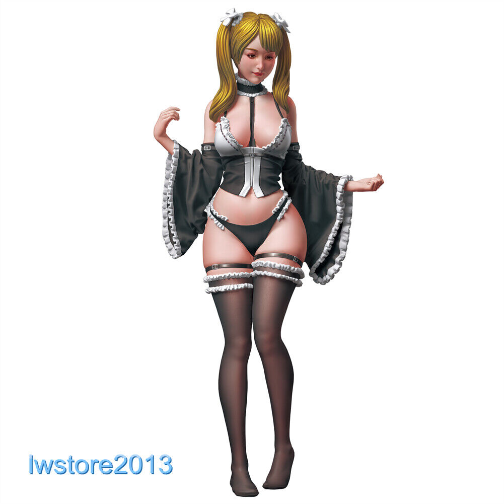 1:35 1:24 1:12 Sexy Maid Girl Resin Miniatures Figures Model For Cars Vehicles - Picture 13 of 13