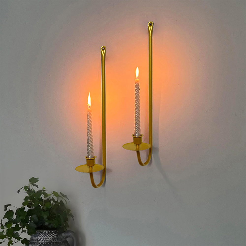 Candle Sconces Set Metal Wall Candle Holders For Kitchen Porch Living Room Decor