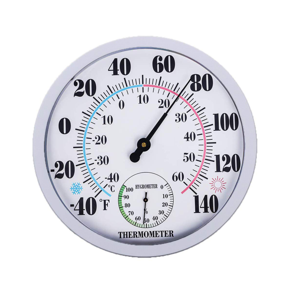 Indoor Outdoor Wall Weather Thermometers With Hygrometer Large Numbers for Patio - Picture 15 of 16