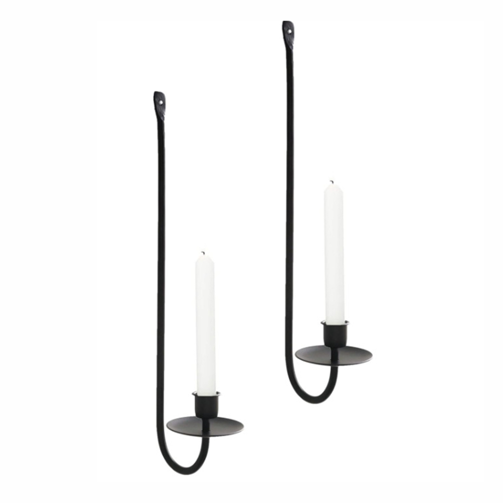 Pillar Wall Candle Holder Candle Sconces Set Wall Decor For Entryway Fireplace