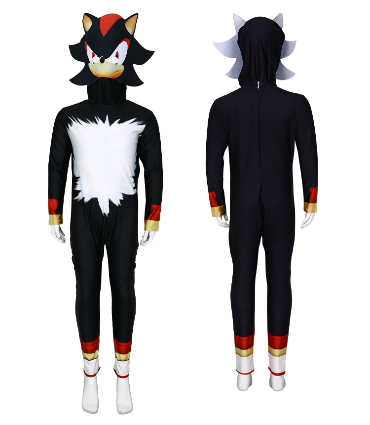 Kids Adult Sonic The Hedgehog Cosplay Costume Jumpsuit Halloween Fancy Outfit - Picture 12 of 13