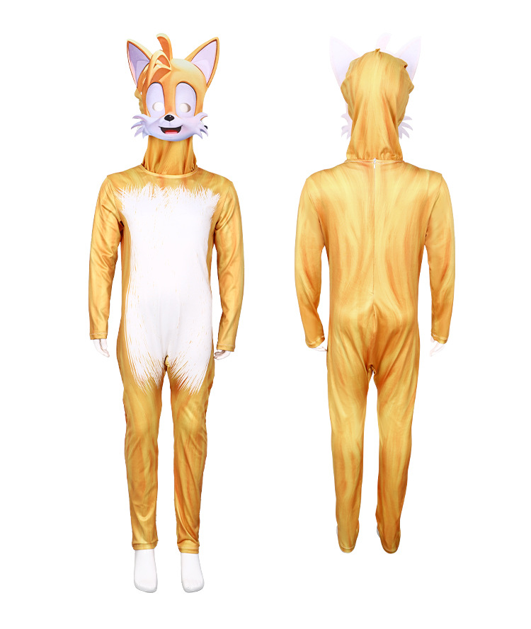 Kids Adult Sonic The Hedgehog Cosplay Costume Jumpsuit Halloween Fancy Outfit - Picture 11 of 13