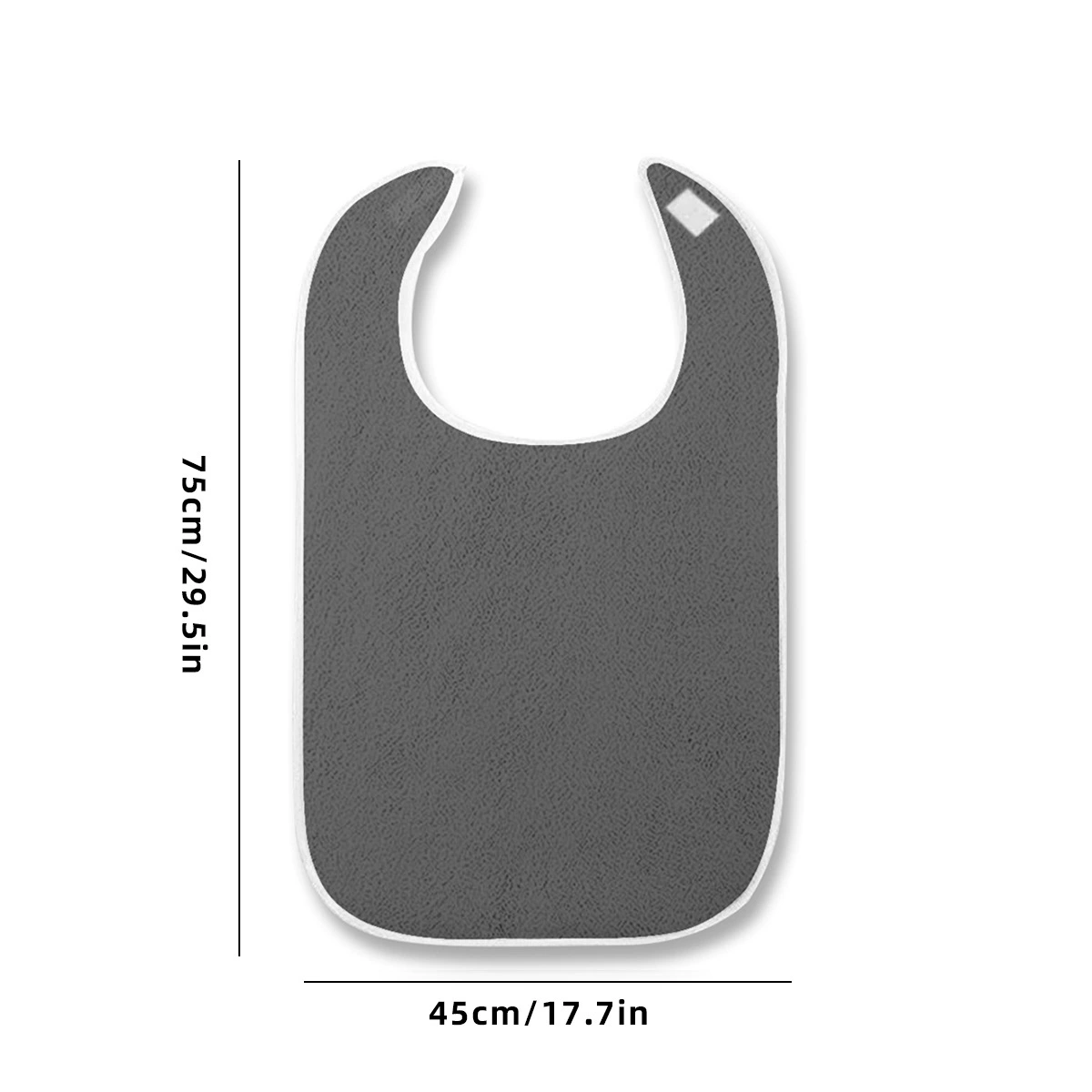 2 Adult Bibs Washable Dining Bib Absorbent Clothing Protector with Self Closure