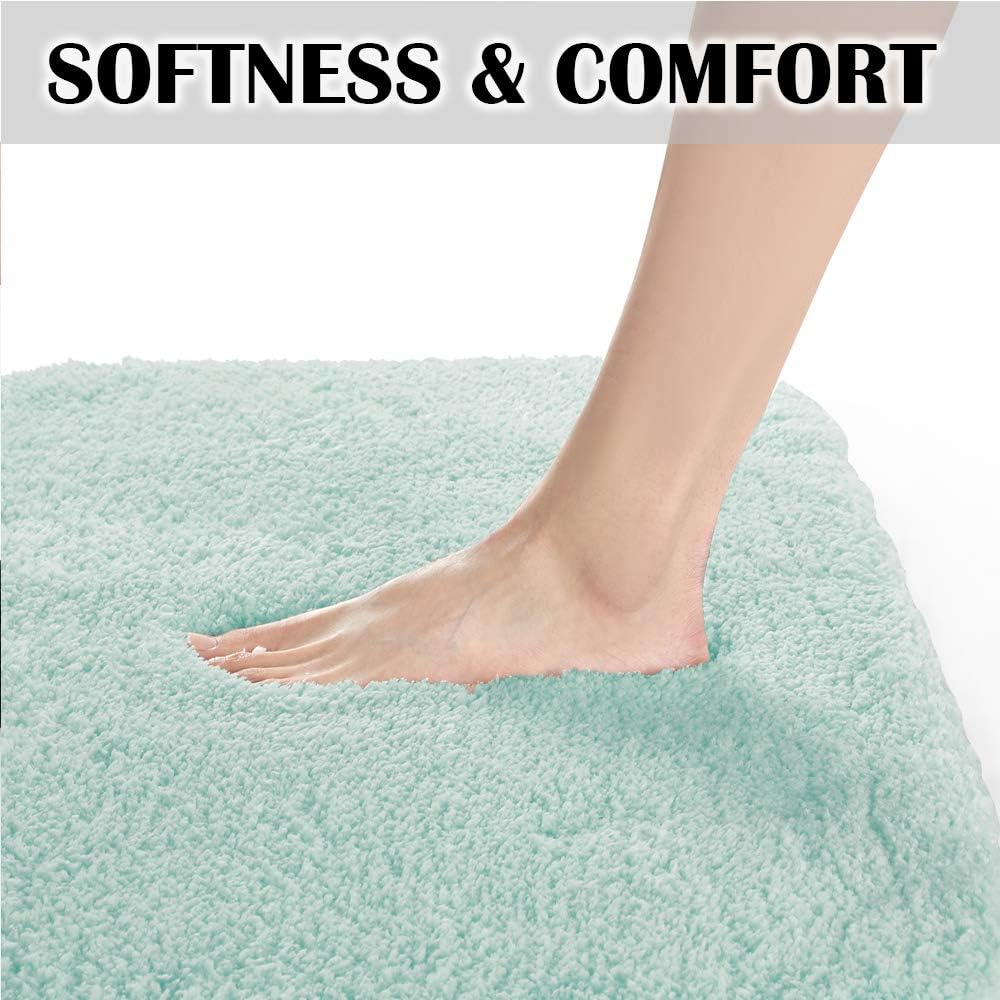 Soft Non-Slip Microfiber Bath Mat Water Absorbent Shaggy Rug for Bathroom - Picture 24 of 296