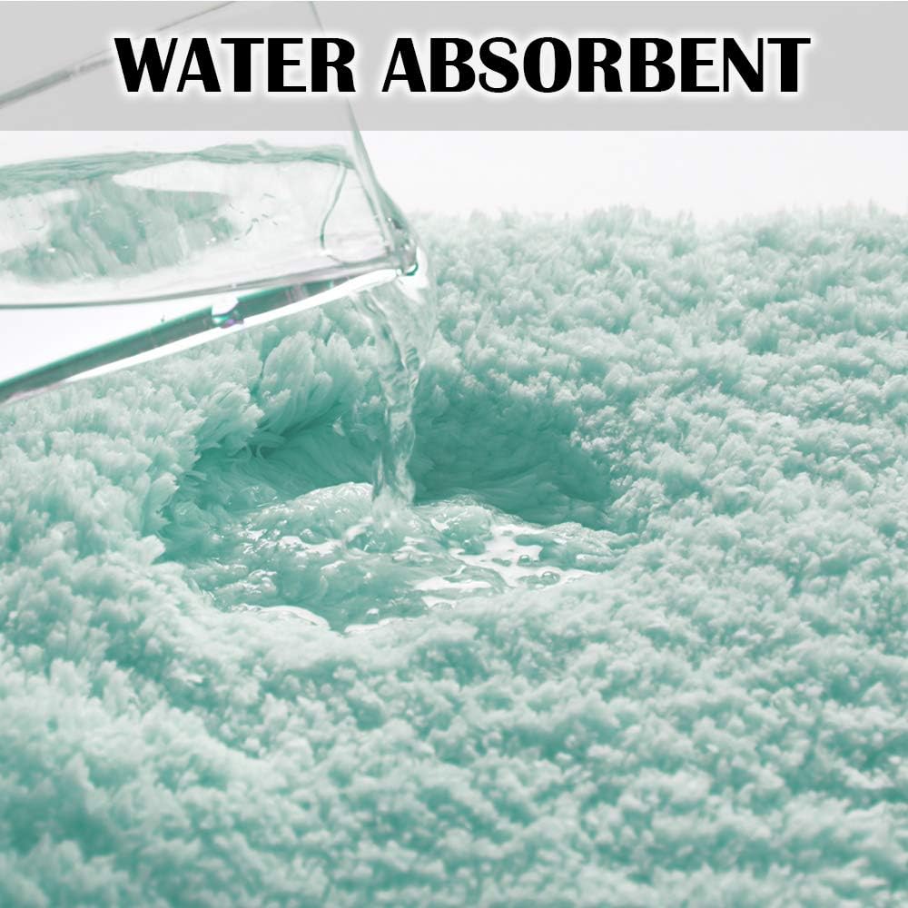 Soft Non-Slip Microfiber Bath Mat Water Absorbent Shaggy Rug for Bathroom - Picture 25 of 296