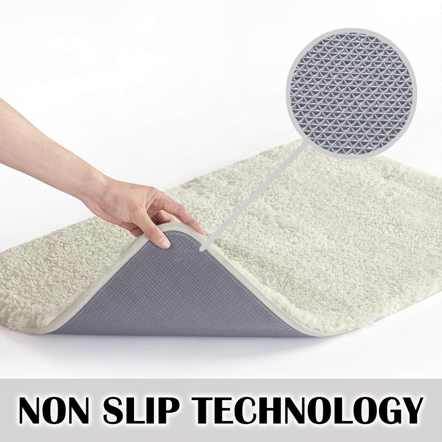 Soft Non-Slip Microfiber Bath Mat Water Absorbent Shaggy Rug for Bathroom - Picture 35 of 296