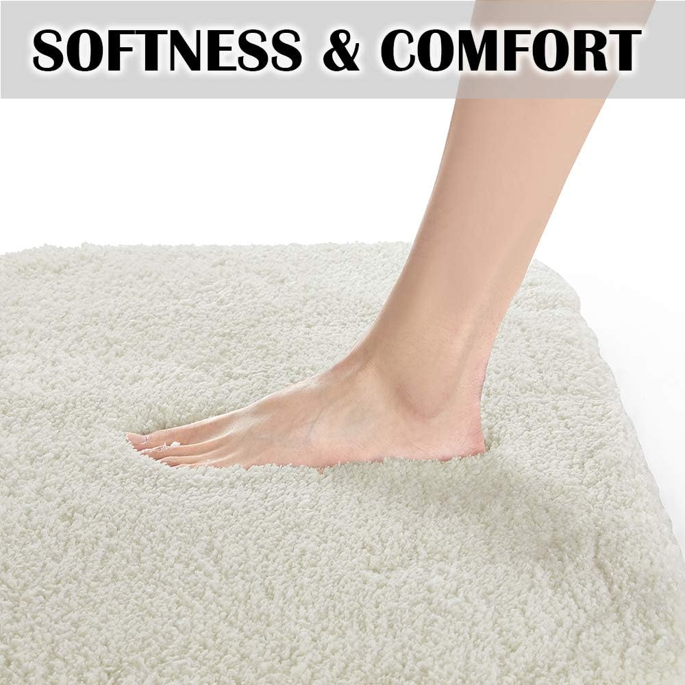 Soft Non-Slip Microfiber Bath Mat Water Absorbent Shaggy Rug for Bathroom - Picture 36 of 296
