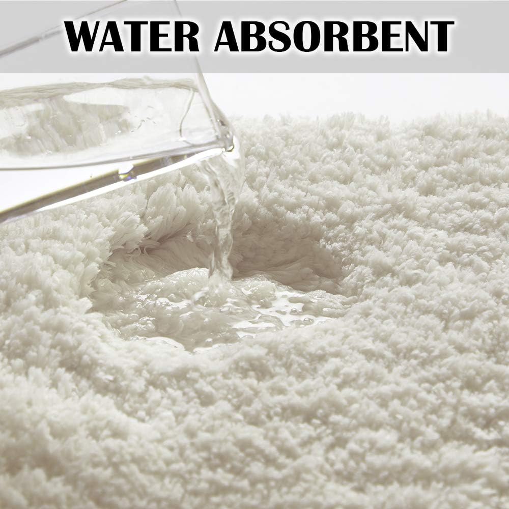 Soft Non-Slip Microfiber Bath Mat Water Absorbent Shaggy Rug for Bathroom - Picture 37 of 296
