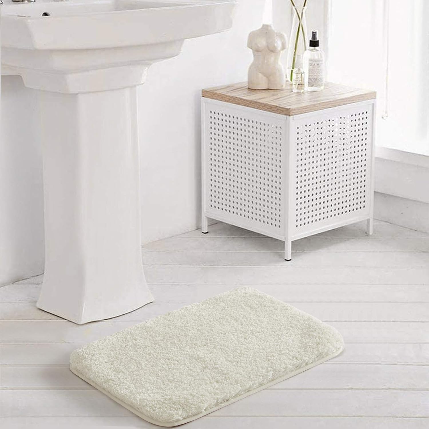Soft Non-Slip Microfiber Bath Mat Water Absorbent Shaggy Rug for Bathroom - Picture 40 of 296