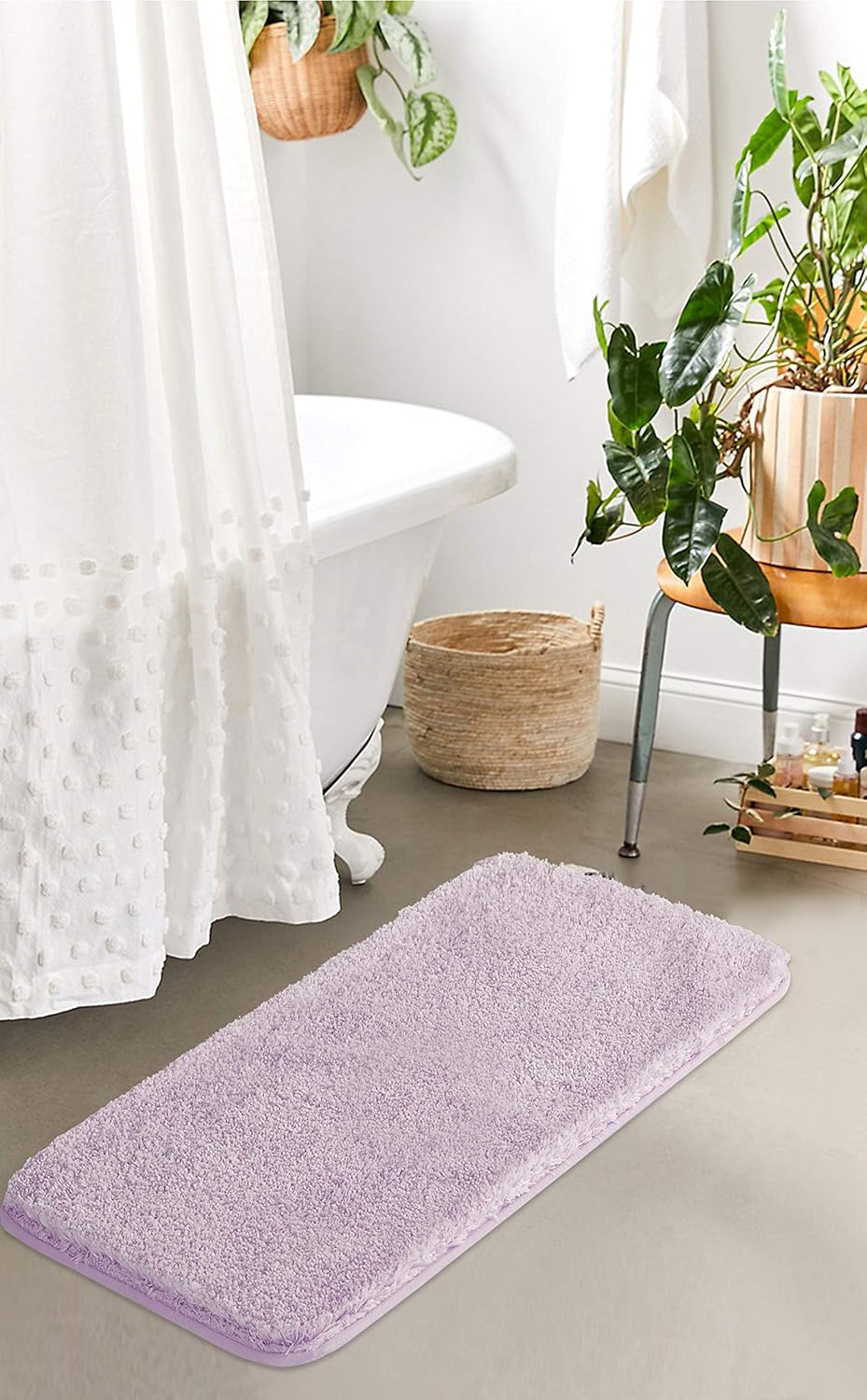 Soft Non-Slip Microfiber Bath Mat Water Absorbent Shaggy Rug for Bathroom - Picture 58 of 296