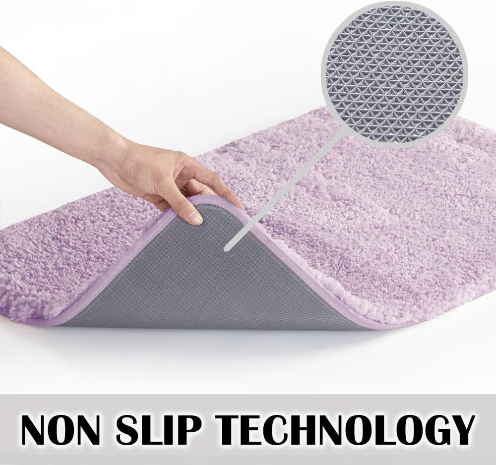 Soft Non-Slip Microfiber Bath Mat Water Absorbent Shaggy Rug for Bathroom - Picture 59 of 296