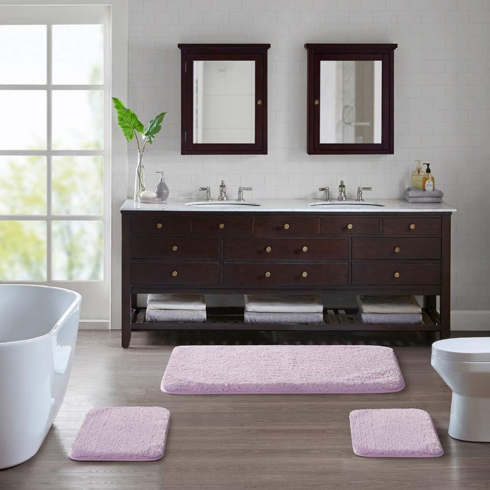 Soft Non-Slip Microfiber Bath Mat Water Absorbent Shaggy Rug for Bathroom - Picture 63 of 296