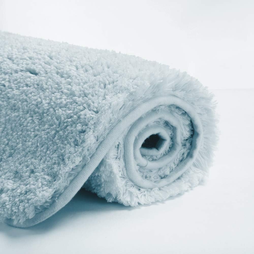 Soft Non-Slip Microfiber Bath Mat Water Absorbent Shaggy Rug for Bathroom - Picture 69 of 296