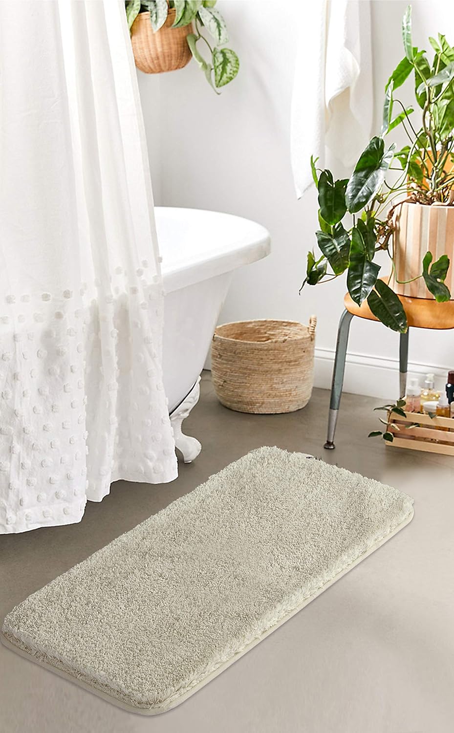 Soft Non-Slip Microfiber Bath Mat Water Absorbent Shaggy Rug for Bathroom - Picture 82 of 296